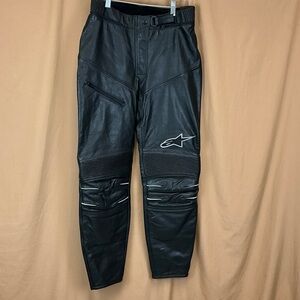 Alpinestars Black Leather Riding Pants Women's size 8